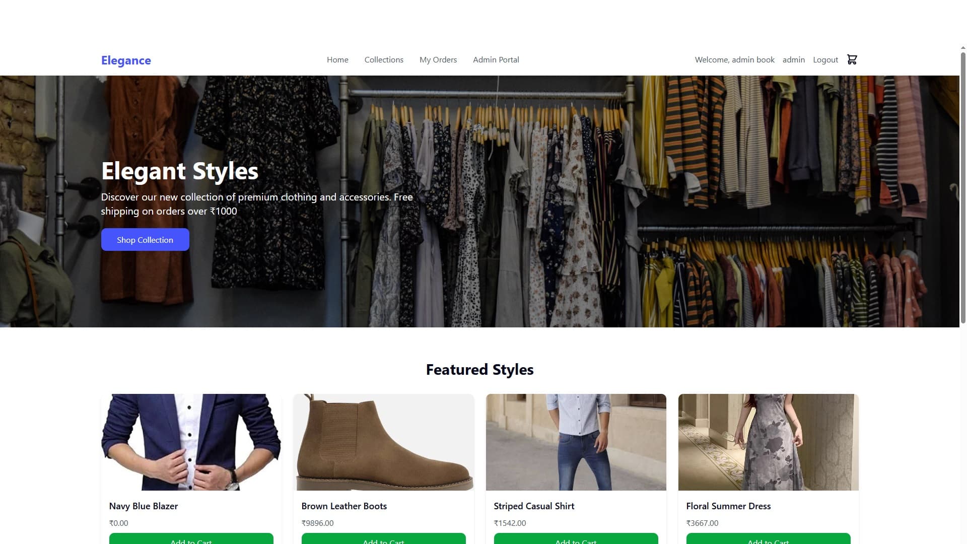 Clothing Store Website